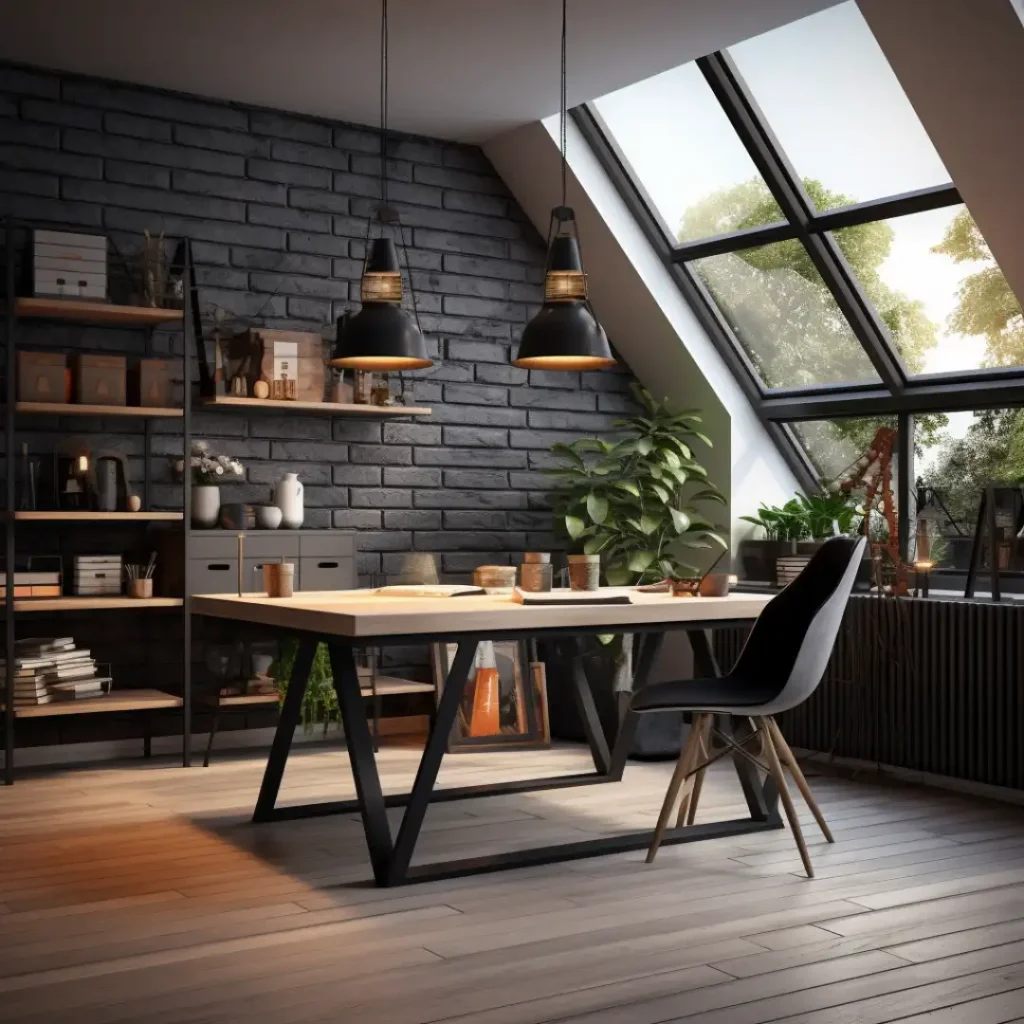 Ornatia 1 SQ Black brick Wall в Дизайн Інтер'єрів Приватного Будинку від Орнатія
